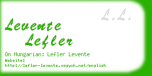 levente lefler business card